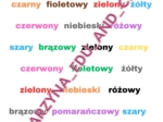 Kolorowy tekst - ćwiczenie koncentracji