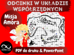 Walentynkowa Misja Amora. Odcinki w układzie współrzędnych. Walentynki + układ współrzędnych.