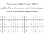 Biologia 6 wykreślanka: co będziemy robić?