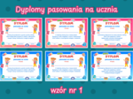 DYPLOMY PASOWANIA NA UCZNIA - wzór nr 1