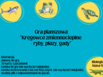 Biologia. Klasa 6. Gra dydaktyczna. Kręgowce zmiennocieplne. Ryby. Płazy. Gady. Plansza do gry. Odpowiedzi do pytań