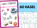 Edukacyjna gra TABOO HOBBY I CZAS WOLNY– 60 haseł! Idealna na lekcję, świetlicę, integrację i koniec roku szkolnego + instrukcja 🎒☀️