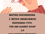 📝🇬🇧 For and Against Essay 2.0 – podwójna moc przygotowania do pisemnej matury! 🇬🇧📝
