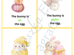 Easter Bunny/Chick Cards with Prepositions of Place