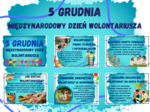 Gazetka szkolna- Dzień Wolontariusza 05.12 – 13 Kolorowych kart A4