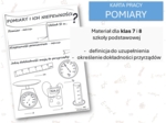 Fizyka 7 i 8. Karta pracy. POMIARY I NIEPEWNOŚCI. Pierwsze spotkanie z fizyką.