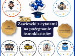 Zestaw 30 Zawieszek z Motywującymi Cytatami – Idealny na Pożegnanie Ósmoklasistów