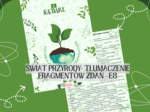 Karta pracy - Tłumaczenia fragmentów zdań - E8 - Świat przyrody