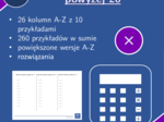 Tabliczka mnożenia powyżej 20 | matematyka | 26 kolumn