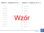 Dodawanie i odejmowanie do 20 | matematyka | 26 kolumn