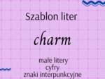 Szablon liter - charm - małe