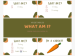 What am I? - vegetables. CLIL. Quiz.