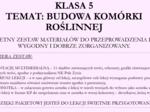 Budowa komórki roślinnej - klasa 5 - pakiet