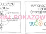 Działania pisemne - plansza, notatka kl. 4, 5, 6
