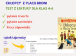 📚 Test z lektury "Chłopcy z Placu Broni" – pytania zamknięte, pytania otwarte, klucz odpowiedzi 🖊️