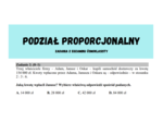 Podział proporcjonalny, proporcje - zadania z egzaminu ósmoklasisty