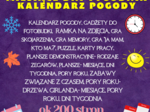 Pakiet CZAS, PORY ROKU, MIESIĄCE, DNI TYGODNIA, KALENDARZ POGODY