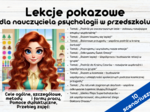 Lekcje pokazowe dla nauczyciela psychologii w przedszkolu