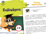 Balladyna. Tematy wypracowań egzaminacyjnych. Egzamin ósmoklasisty. Rozprawka. Przemówienie. Opowiadanie twórcze. Ogłoszenie. Zaproszenie