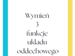 Gra "Układ oddechowy" - powtórzenie wiadomości biologia klasa 7