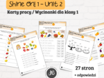 Materiały do Shine On! 1 Unit 2 – Colourful Food - karty pracy - wklejki/wycinanki