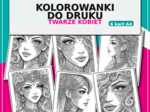 Kolorowanki antystresowe: twarze kobiet (portrety) | 6 stron A4 | mandala, motywy orientalne