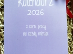 Kalendarz 2026 z kartą pracy na każdy miesiąc. Dni nietypowe.