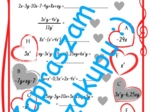 Karta pracy na Walentynki i nie tylko. Wyrażenia algebraiczne - redukcja wyrazów podobnych