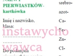 Symbole i nazwy pierwiastków chemicznych-kartkówka