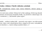 Test wiedzy z lektury "Charlie i fabryka czekolady"
