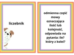 Fiszki, części mowy, teoria, 12 fiszek z definicjami