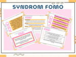 Gazetka szkolna- FOMO- profilaktyka -pedagog-psycholog-wychowawca- 10 kolorowych kart A4- całoroczne