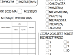 Wklejka do zeszytu Nowy Rok 2025