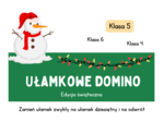 Ułamkowe domino. Zamiana ułamka zwykłego na dziesiętny. Świąteczna gra. Klasa 5 i nie tylko :)
