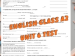 English Class A2 Unit 6 - Test A/B (audio + klucz)