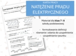 Fizyka 7 i 8. Karta pracy. NATĘŻENIE PRĄDU ELEKTRYCZNEGO. Prąd elektryczny.