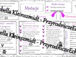 Sketchnotka - notatka „Mutacje” wykonana w power point do edycji. Biologia 8; „GENETYKA”