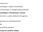Test- genetyka klasyczna. zmienność genetyczna organizmów