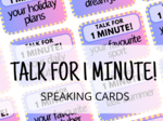 TALK FOR 1 MINUTE! - zestaw 100 speaking cards - summer speaking set - mówienie - rozmówki - gra językowa - angielski - A2 - B1 - matura ustna