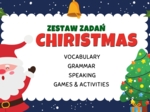 Christmas Games & Activities – Zestaw 35 stron świątecznych materiałów SP 4–6 | Vocabulary, Grammar A1–A2 (odmiana to be, There is / There are, have got / has got, Present Simple, Present Continuous), Reading, Speaking, TABOO, Boardgame, Worksheets i WIĘ