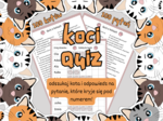 Koci QUIZ z zabawą ruchową + ciekawostki