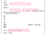 Ułamki dziesiętne - zamiana ułamków, dodawanie i odejmowanie. Karta pracy/kartkówka klasa 4,5