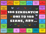 Gazetka motywacyjna na rozpoczęcie roku szkolnego - „188 SZKOLNYCH DNI TO 188 SZANS ABY,…”