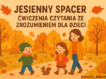 🍂 Jesienny Spacer – Ćwiczenia Czytania ze Zrozumieniem dla Dzieci 🍁