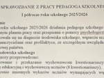 Sprawozdanie pedagoga szkolnego I półrocze 2025/2026