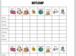 Battleship - school subjects, have got, the days of the week (GRA W STATKI)