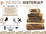 📜 Gazetka „Po co Ci historia?”Edukacyjna dekoracja do klasy/korytarza/ biblioteki| W zestawie duży plakat| Format A4 i mniejszy