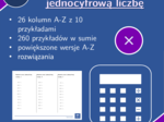 Mnożenie przez jednocyfrową liczbę | matematyka | 26 kolumn