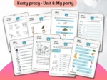 New English Adventure 1 – Unit 8: My party – Karty pracy dla klasy 1