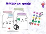 Słoiczek aktywności + kształty wklejki. Motywacja.